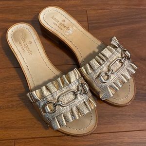 Kate Spade Rose Gold slide Sandals